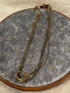 Multi-Strand Knot Necklace in Gold - Women Jewelry